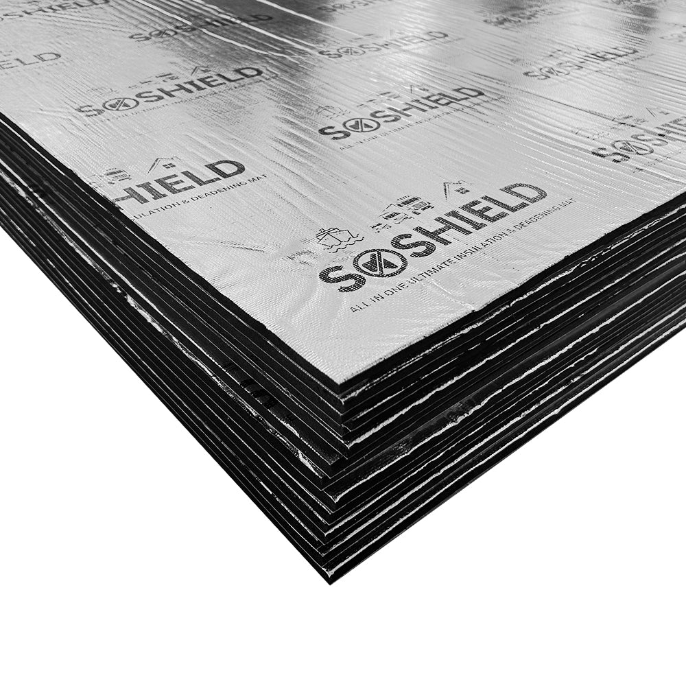 10mm Adhesive Back Van Insulation, SOShield All in One Soundproofing Mat, 2m x 1m (2m²)