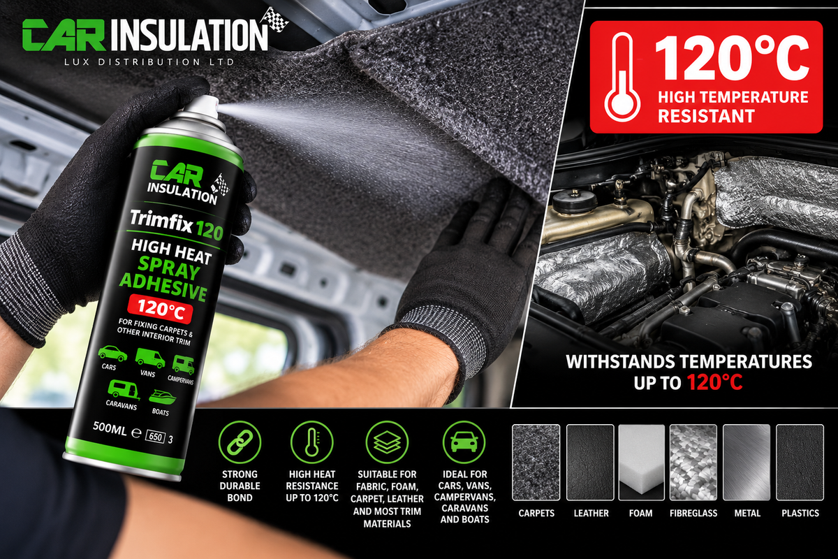 FLEXi GF248 High Heat Spray Adhesive Glue 500ml x 5 - Heat Resistant Automotive & Campervan Trim Adhesive