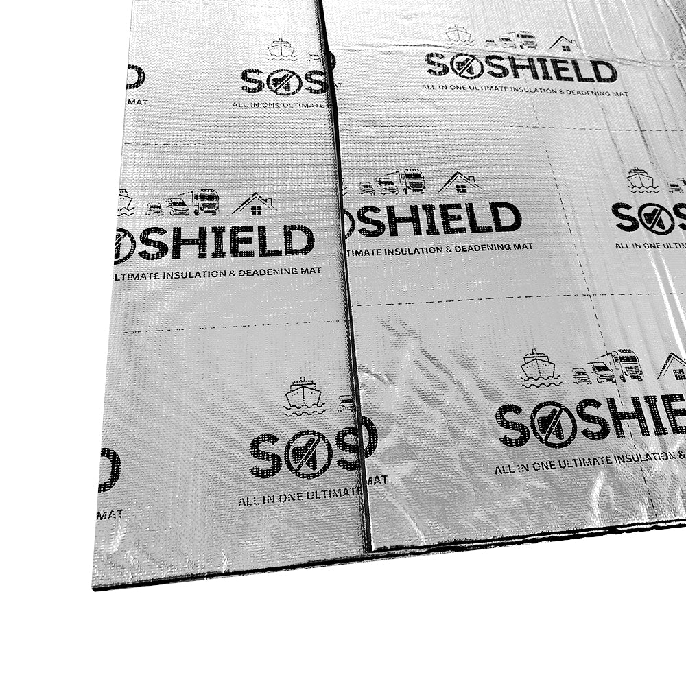 10mm Adhesive Back Van Insulation, SOShield All in One Soundproofing Mat, 2m x 1m (2m²)