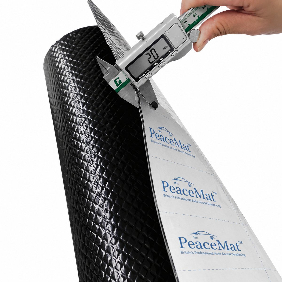 2mm Car Sound Deadening Mat - Black Butyl Soundproofing Sheets for Doors, Floor & Van (PeaceMAT XR)
