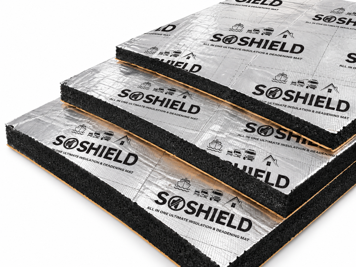 10mm Campervan Thermal Insulation & Sound Deadening Mat - Self Adhesive SOShield 2m x 1m