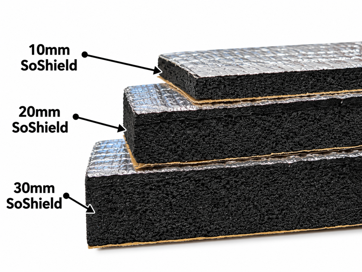 10mm Campervan Thermal Insulation & Sound Deadening Mat - Self Adhesive SOShield 2m x 1m