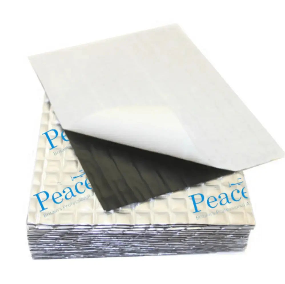 PeaceMAT XR Car, Van Sound Deadening Butyl Adhesive Sheets, Silver 2mm Mats - Car Insulation UK