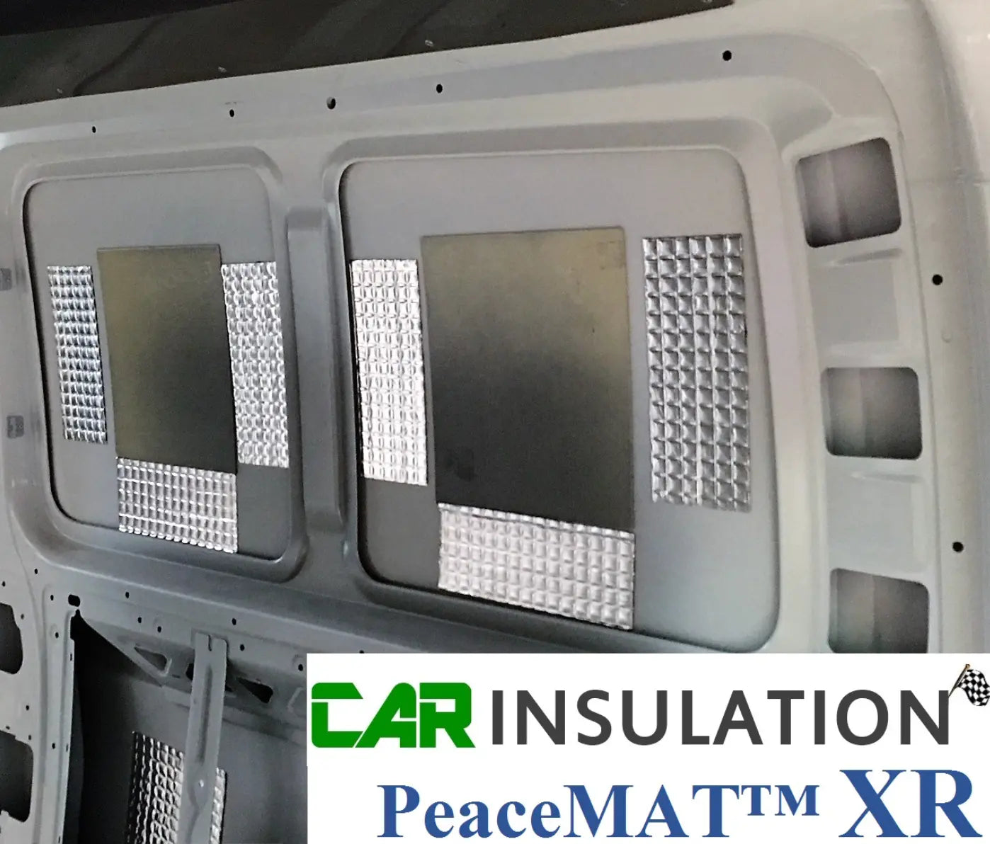PeaceMAT XR Car, Van Sound Deadening Butyl Adhesive Sheets, Silver 2mm Mats - Car Insulation UK