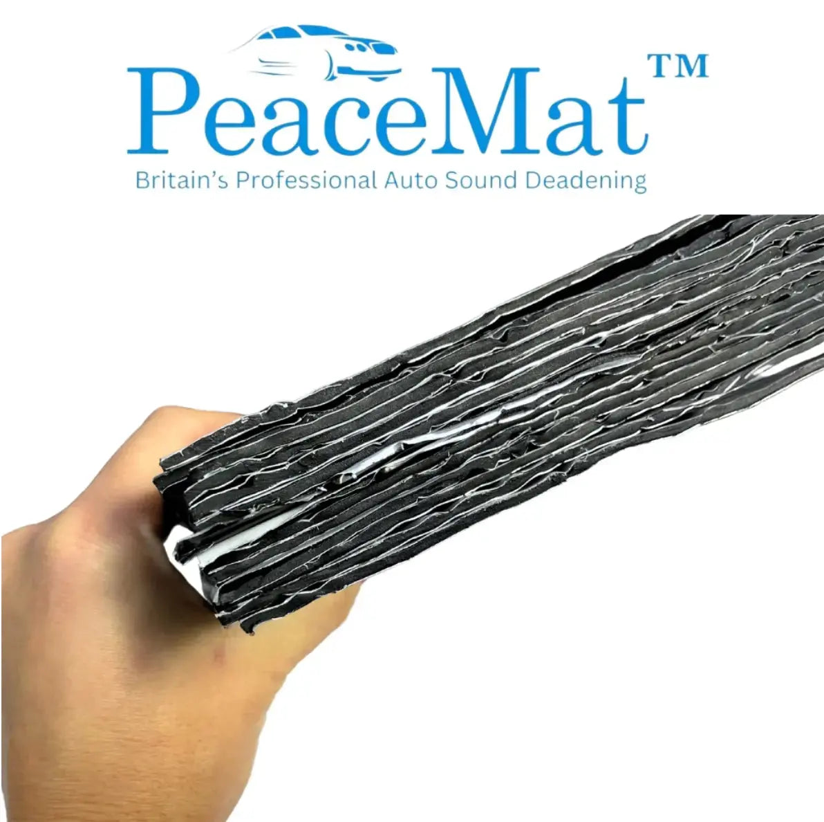 PeaceMAT XR Car, Van Sound Deadening Butyl Adhesive Sheets, Silver 2mm Mats - Car Insulation UK