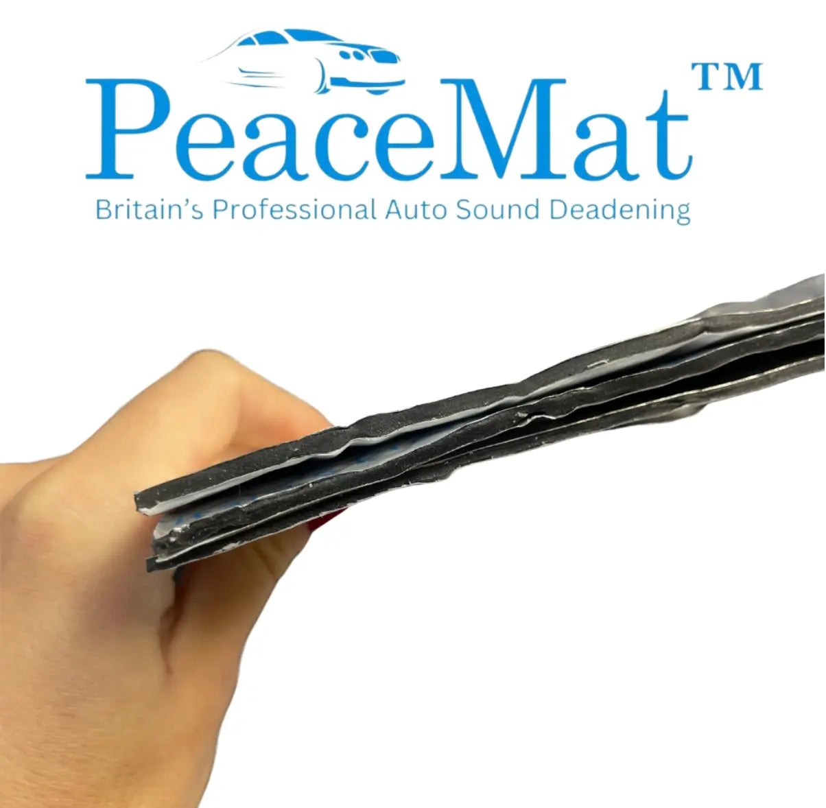 PeaceMAT XR Car, Van Sound Deadening Butyl Adhesive Sheets, Black 2mm Mats - Car Insulation UK