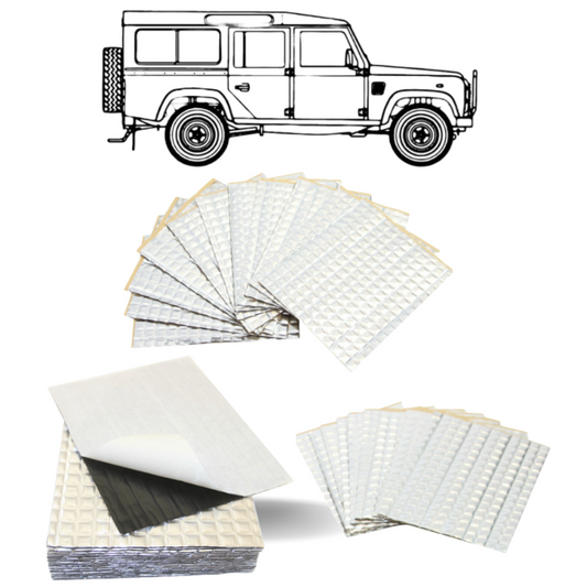 2mm Land Rover 90 LWB Sound Deadening Kit, Premium PeaceMAT XR Vibration Damping Sheets