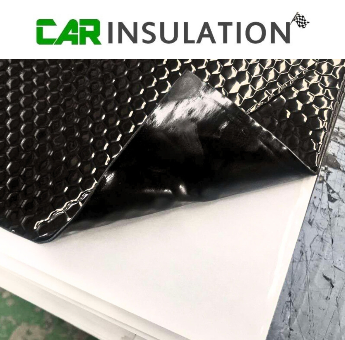 PeaceMAT XR Car, Van Sound Deadening Butyl Adhesive Sheets, Black 2mm Mats - Car Insulation UK