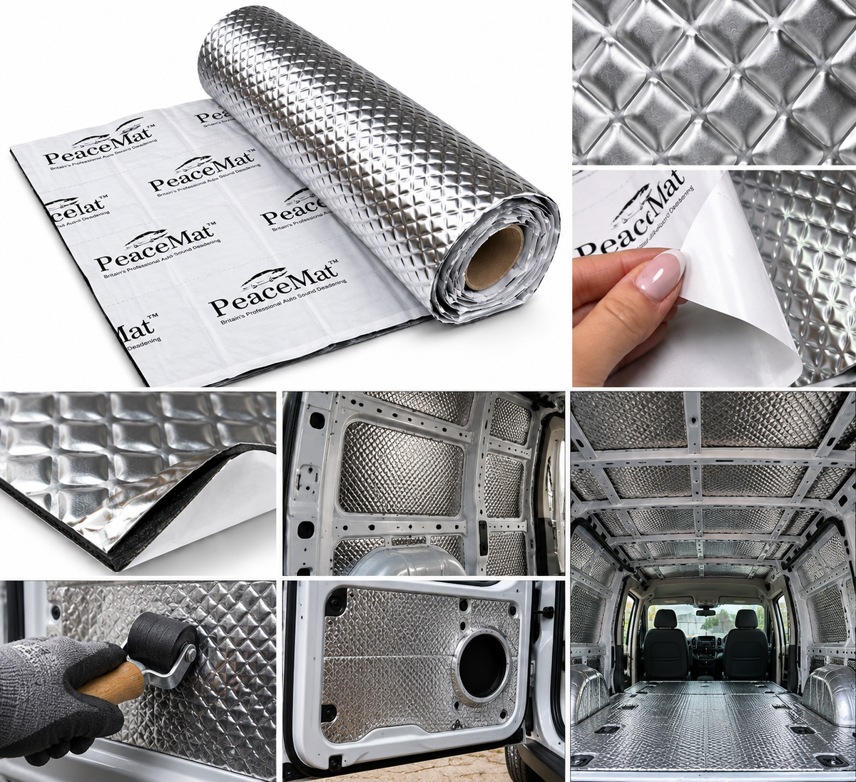 2mm Car Sound Deadening Mat - Butyl Soundproofing Sheets for Cars, Vans & Campervans | PeaceMAT™ XR