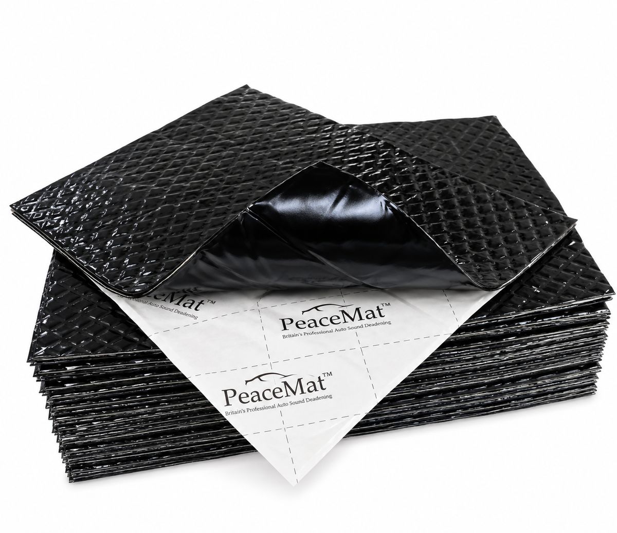 2mm Car Sound Deadening Mat - Black Butyl Soundproofing Sheets for Doors, Floor & Van (PeaceMAT XR)