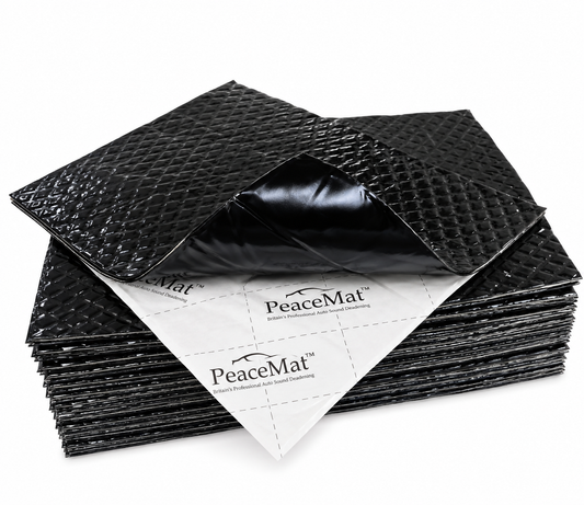 2mm Car Sound Deadening Mat - Black Butyl Soundproofing Sheets for Doors, Floor & Van (PeaceMAT XR)